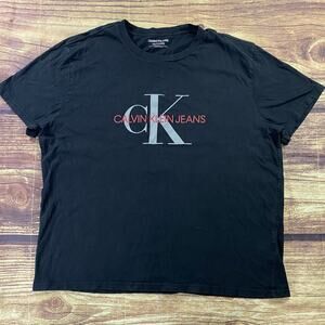 Calvin Klein T Shirt Mens XXL Black Short Sleeve Tee